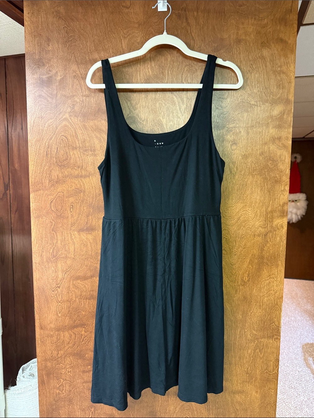 a new day Black Sleeveless Scoop Neck Midi Dress